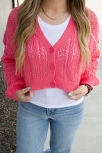 Load image into Gallery viewer, Callie Cropped Cardigan - Pink
