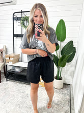 Load image into Gallery viewer, Rile Me Up High Waisted Shorts in Black