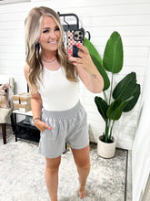 Load image into Gallery viewer, Rile Me Up High Waisted Shorts in Light Grey