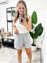 Load image into Gallery viewer, Rile Me Up High Waisted Shorts in Light Grey