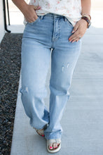 Load image into Gallery viewer, RISEN Tummy Control E-band High Rise Wide Leg Jeans
