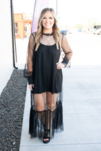 Load image into Gallery viewer, Scoop Neck Cami Dress and Sheer Mesh Dress Set