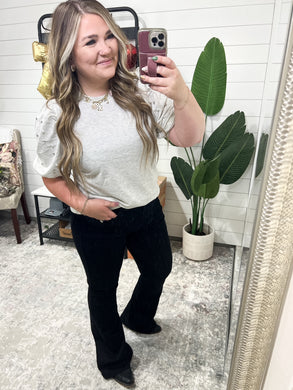 Etta High Rise Control Top Flare Judy Blue Jeans in Black