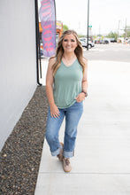 Load image into Gallery viewer, Vera V Neck Tank - Sage