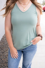 Load image into Gallery viewer, Vera V Neck Tank - Sage