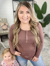 Load image into Gallery viewer, It&#39;s Been So Long Henley in Mulberry