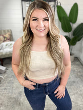 Load image into Gallery viewer, Effortless Reversible Mineral Wash Ribbed Tank in Sand Beige