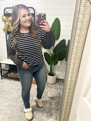 Justine High Rise Control Top Contrast Wash Judy Blue Skinny Jeans