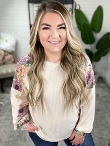 Mountain Side Waffle Knit Long Sleeve Top