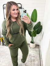 Load image into Gallery viewer, Kangaroo Hoodie with Zipper Pocket in Olive