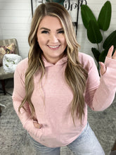 Load image into Gallery viewer, Ultra Soft Hoodie With Thumb Holes In Light Heathered Pink
