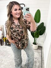 Load image into Gallery viewer, Little Lovely Blouse in Mocha Multi