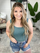 Load image into Gallery viewer, Fundamentals Ribbed Seamless Reversible Tank in Vintage Blue