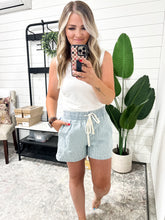 Load image into Gallery viewer, Boardwalk Talks Drawstring Shorts Light Blue