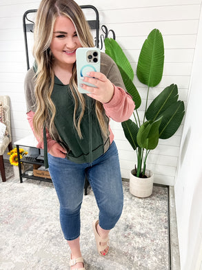 High Rise Cool Denim Pull On Capri Judy Blue Jeans