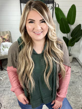 Load image into Gallery viewer, Message Me Back Color Block Hoodie