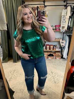 Crinkle Short Sleeve Top