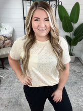 Load image into Gallery viewer, Sequin &amp; Pearl Detailed Top In Cream