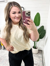 Load image into Gallery viewer, Sequin &amp; Pearl Detailed Top In Cream