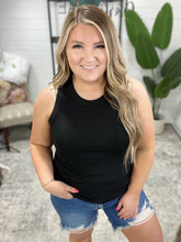 Load image into Gallery viewer, High On Life High Neck Ribbed Tank in Black