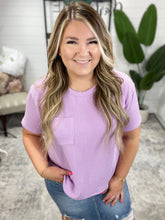 Load image into Gallery viewer, Knit Pocket Top In Lilac
