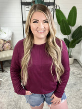 Load image into Gallery viewer, Drive Downtown Dolman Sleeve Top in Wine