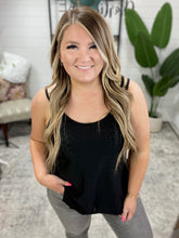 Load image into Gallery viewer, Eye on the Prize Eyelet Tank in Black