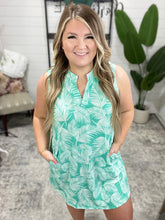 Load image into Gallery viewer, Lizzy Tank Dress in Emerald Palm