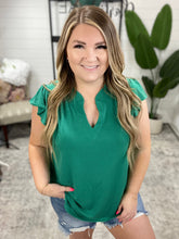 Load image into Gallery viewer, Flowy Gabby Style Top In Solid Jade