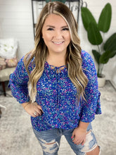 Load image into Gallery viewer, Willow Bell Sleeve Top in Royal