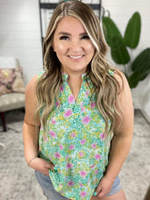 Load image into Gallery viewer, Lizzy Tank Top in Mint Multi Fireworks