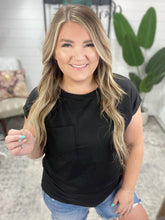 Load image into Gallery viewer, Not So Basic Pocket Tee in Black