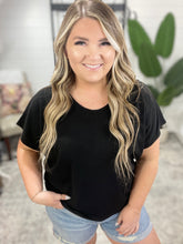 Load image into Gallery viewer, Big Sky Country Waffle Knit Top In Black
