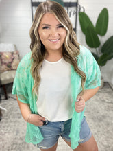 Load image into Gallery viewer, Good Days Ahead Lace Kimono In Mint