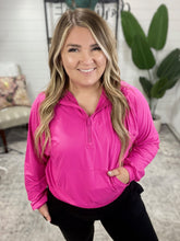 Load image into Gallery viewer, Morning Run Half Zip Hoodie in Sonic Pink