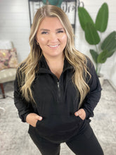 Load image into Gallery viewer, Morning Run Half Zip Hoodie in Black