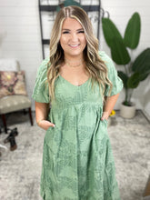 Load image into Gallery viewer, Power of the Babe Tiered Balloon Sleeve Dress