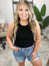 Load image into Gallery viewer, Cream of the Crop Rib Knit Tank Top in Black