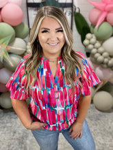 Load image into Gallery viewer, Art Exhibit V-Neck Blouse