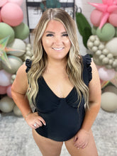 Load image into Gallery viewer, Maldives V-Neck Ruffle Detail Swimsuit