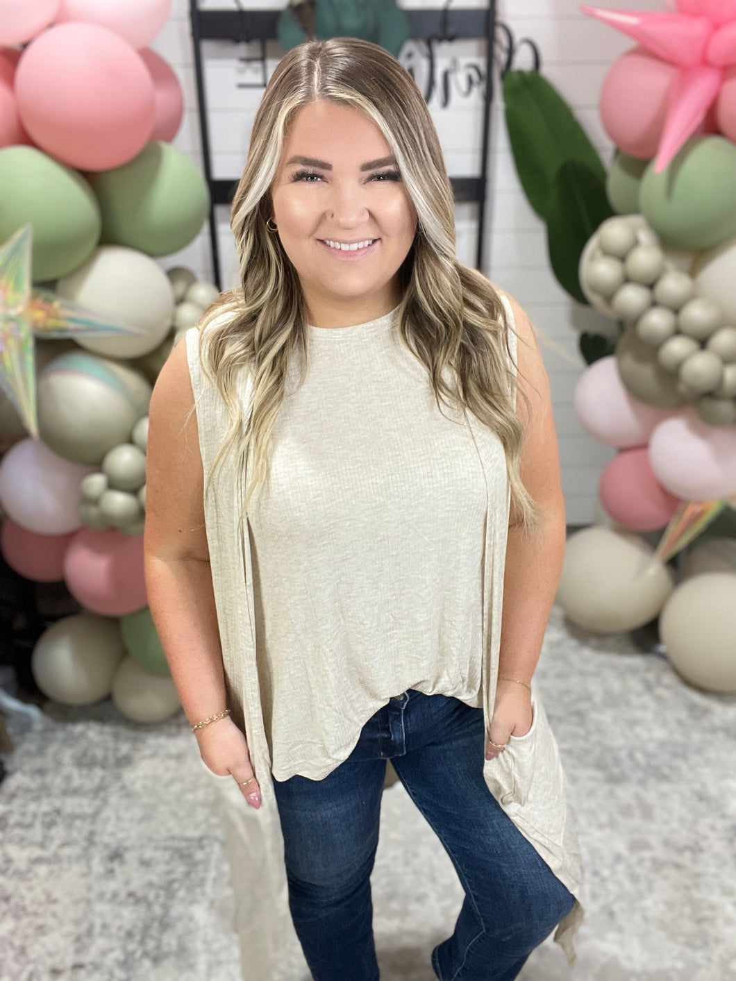 Breezy Boho Sleeveless Cardigan