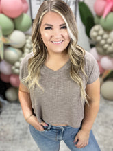 Load image into Gallery viewer, Classic Comfort V-Neck Top in Mocha