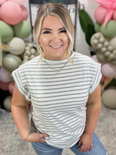 Load image into Gallery viewer, Sleeveless Stripe Top in Off White