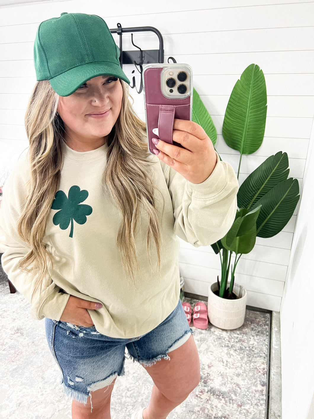 Clover Crewneck Sweatshirt in Sand