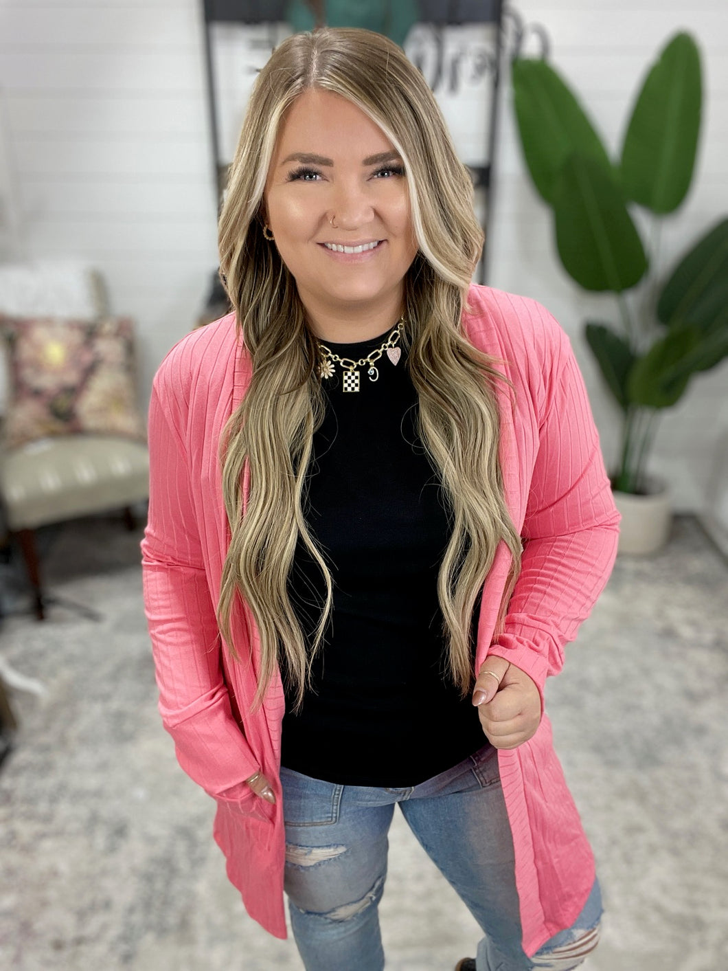 Modern Idealist Open Front Cardigan