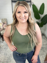 Load image into Gallery viewer, Carefree Seamless Reversible Tank in Olive
