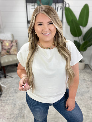 Pilates Princess Off Shoulder Top in Off White