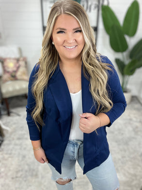 Magic 3/4 Blazer in Navy