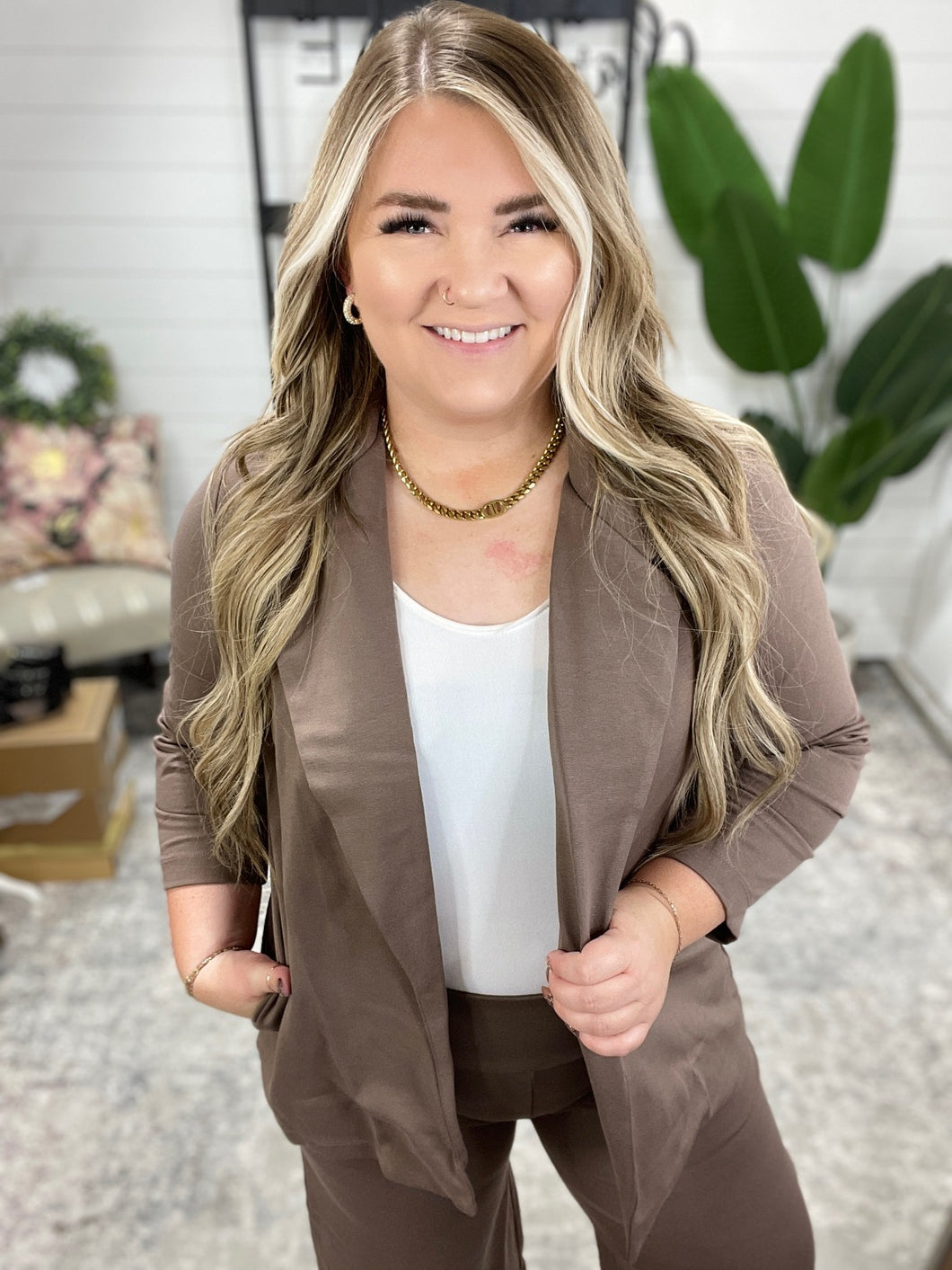 Magic 3/4 Blazer in Dark Mocha