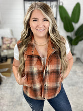 Load image into Gallery viewer, By the Campfire Plaid Vest in Rust
